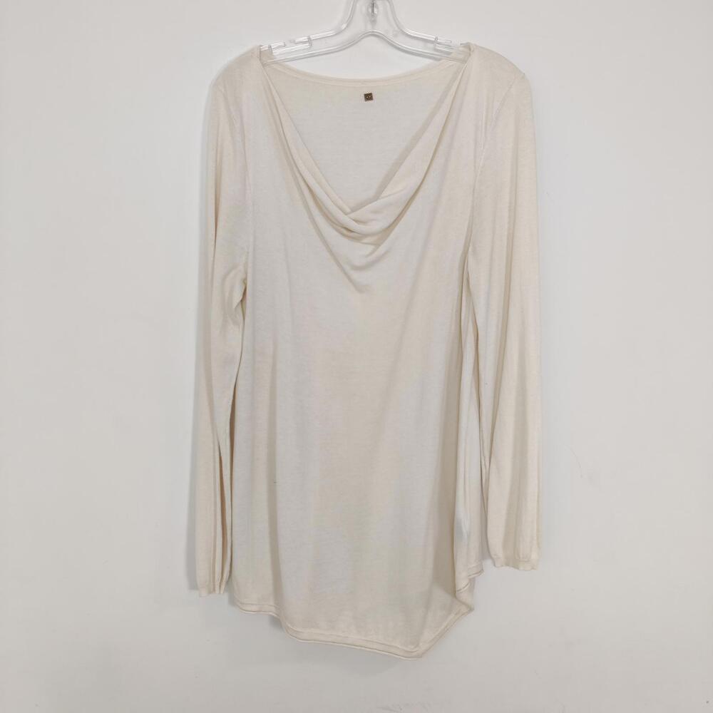 Ralph Lauren Women's Cowl Neck Tunic Sweater Size XL Asymmetric Handkerchief Hem